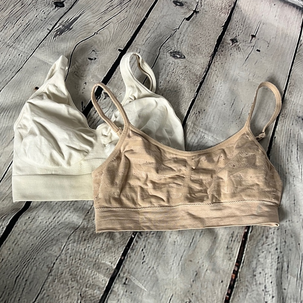Jockey Sports Bra Duo - White and Tan